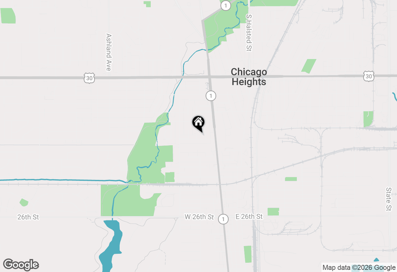 Map of 1665 Aberdeen Street, Chicago Heights, IL 60411