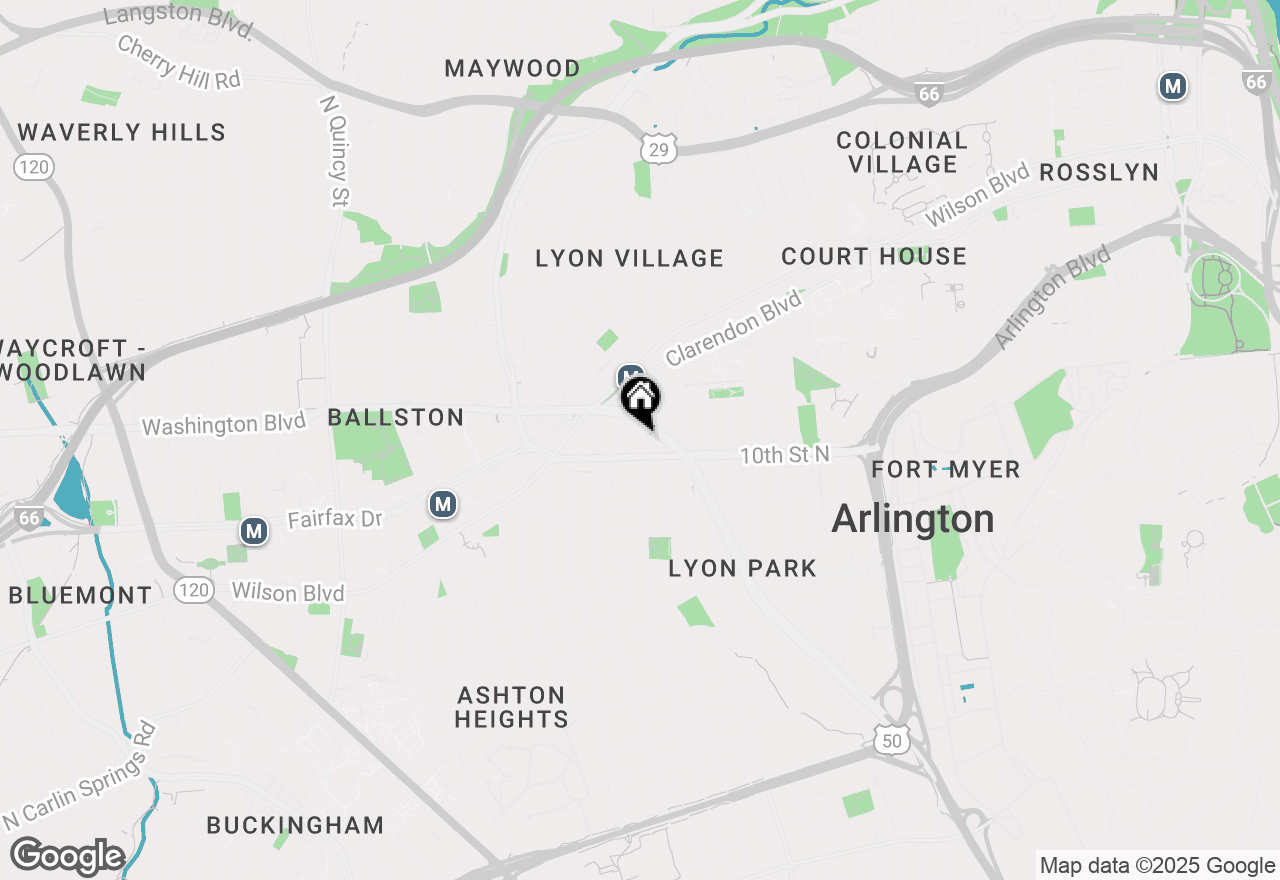 Map of 1020 N Highland Street #807, Arlington, VA 22201