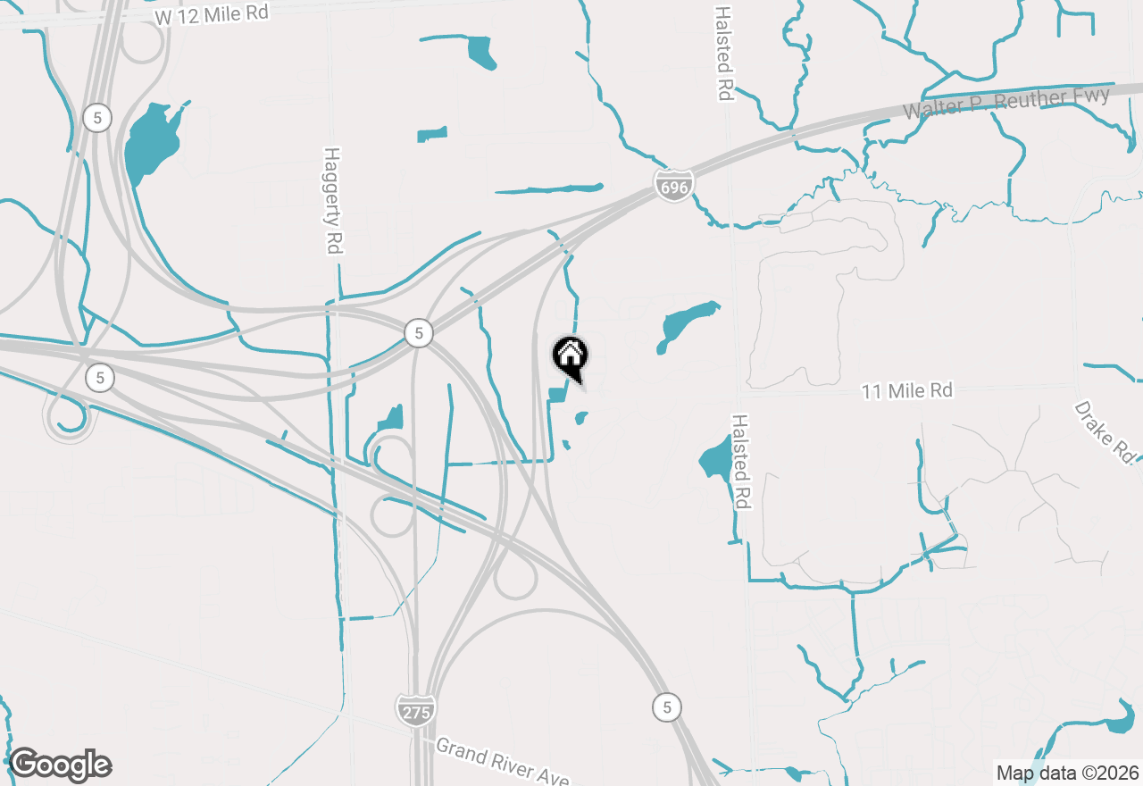 Map of 38385 Churchill Lane, Farmington Hills, MI 48331