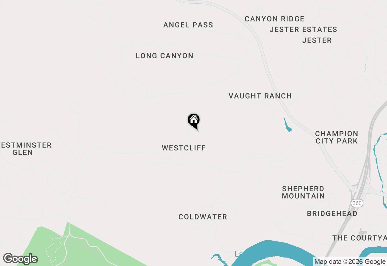 Map of 8000 Two Coves Drive, Austin, TX 78730