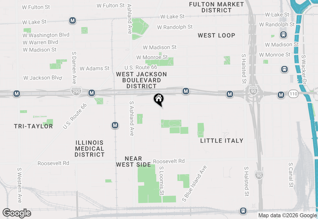 Map of 1404 W Flournoy Street #3, Chicago, IL 60607