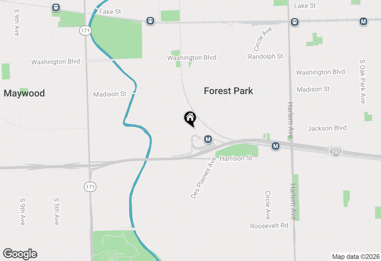 Map of 7753 Van Buren Street #312, Forest Park, IL 60130
