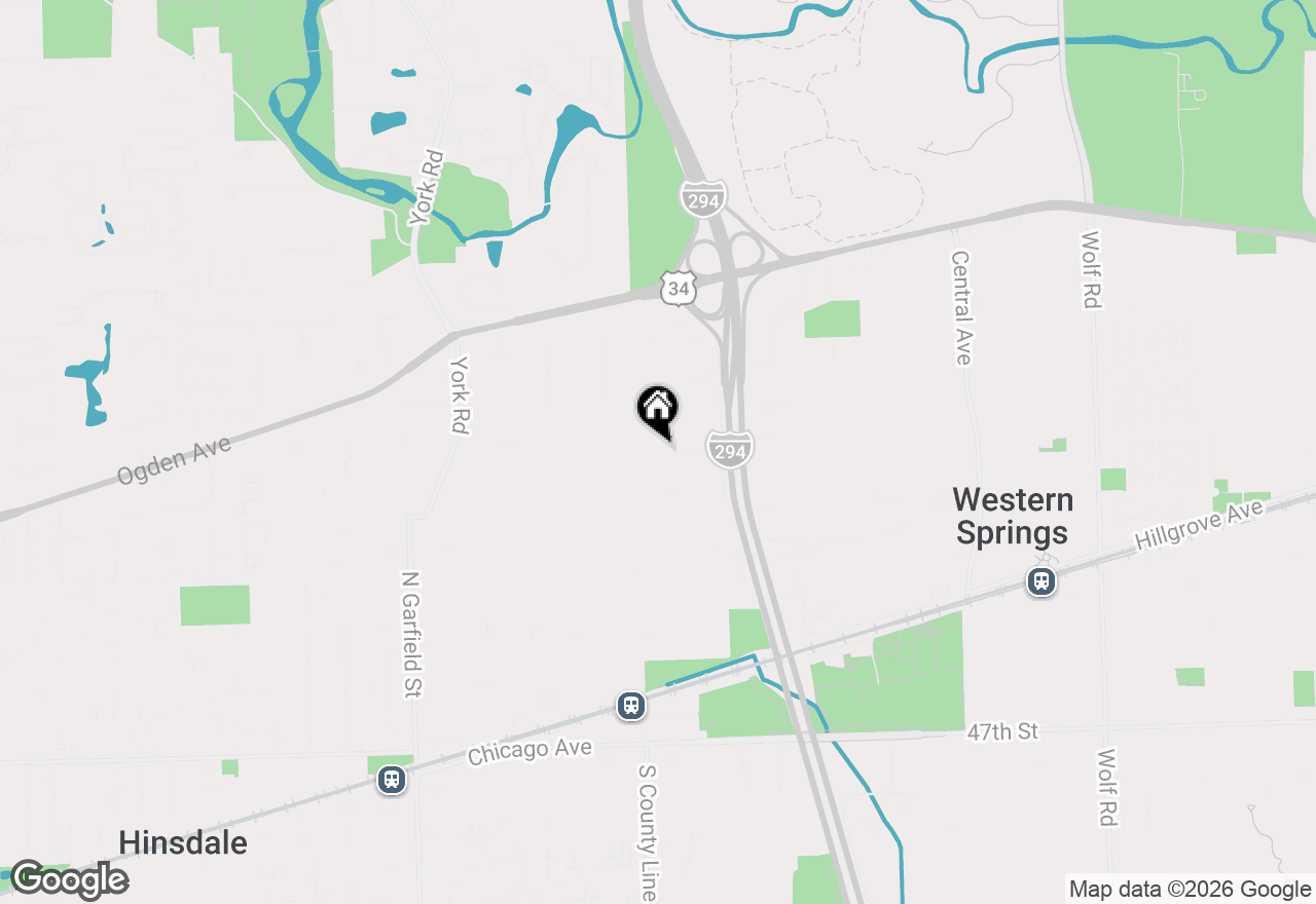 Map of 544 Phillippa Street, Hinsdale, IL 60521
