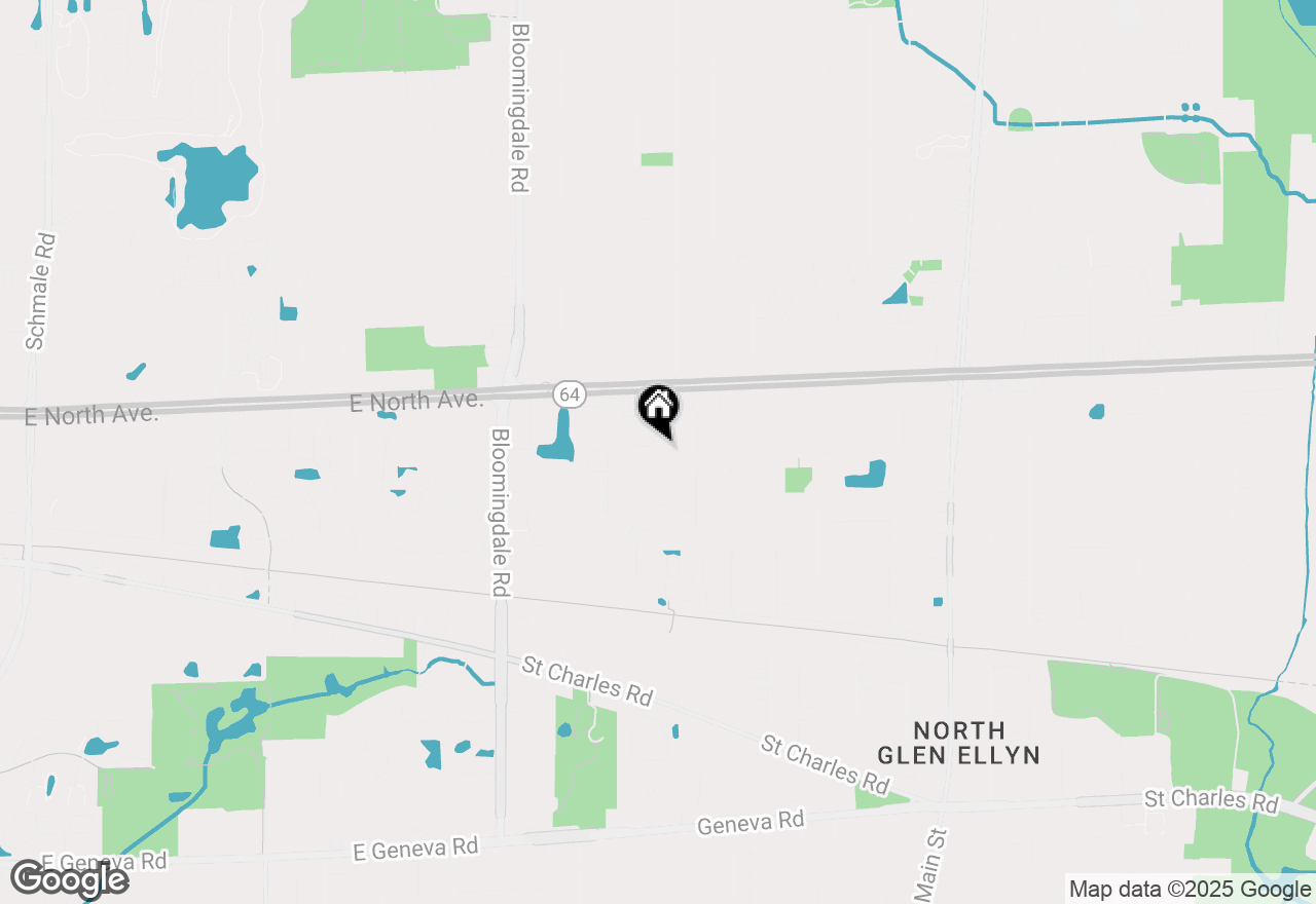 Map of 1N685 Evergreen Avenue, Glen Ellyn, IL 60137