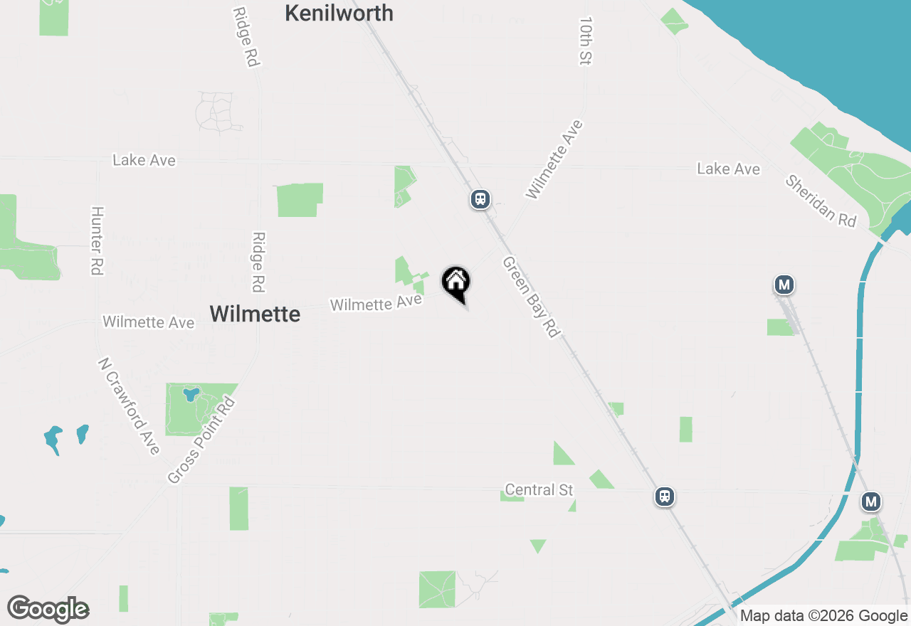 Map of 322 Oak Circle, Wilmette, IL 60091