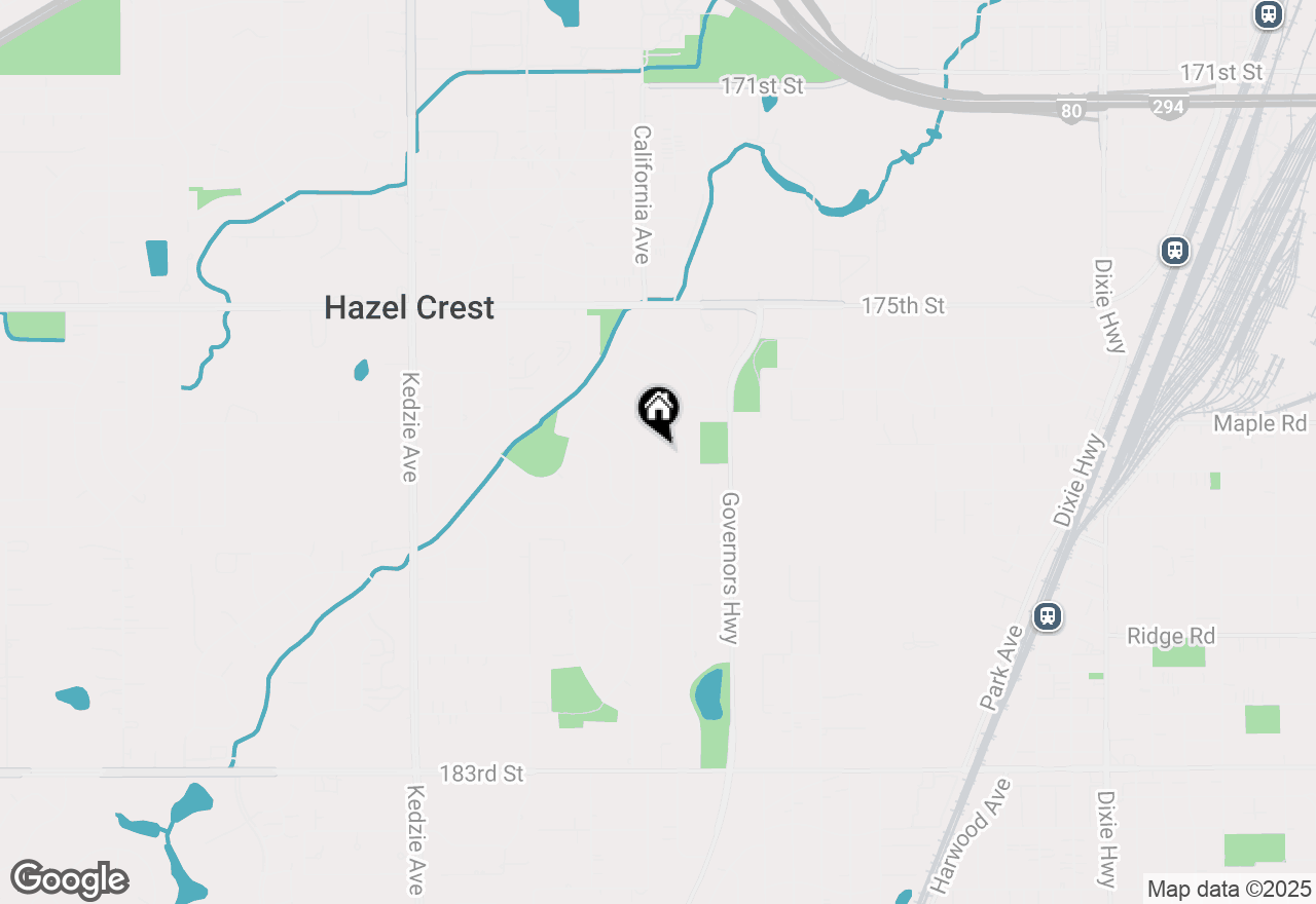 Map of 17725 Cherrywood Lane, Homewood, IL 60430