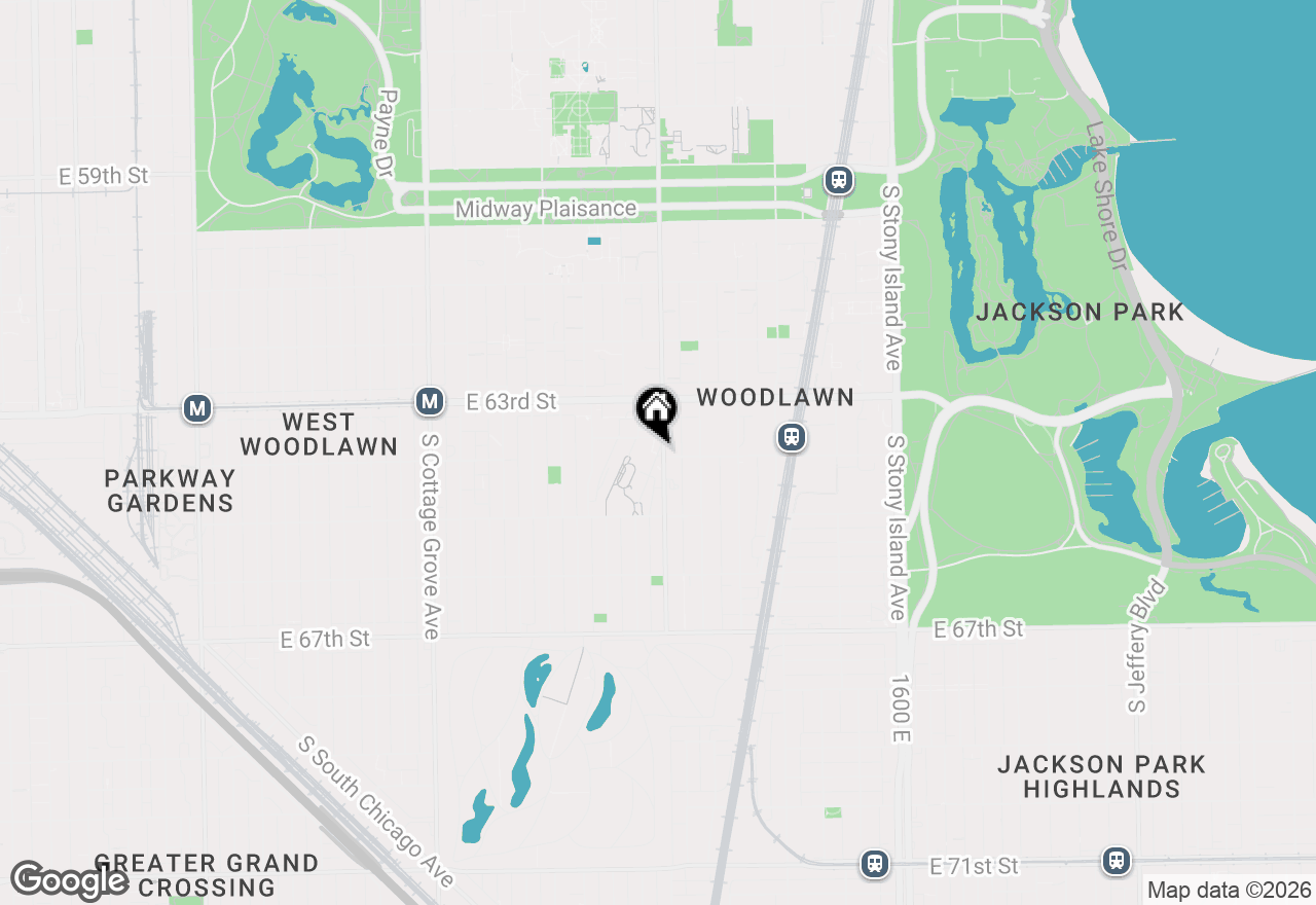 Map of 6422 S Minerva Avenue, Chicago, IL 60637