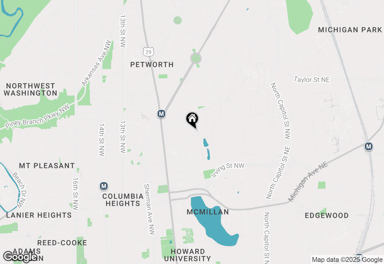 Map of 614 Otis Place Nw Nw #1, Washington, DC 20010