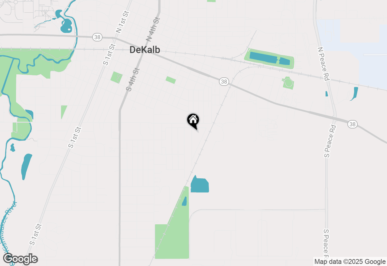 Map of 830 S 10th Street, Dekalb, IL 60115