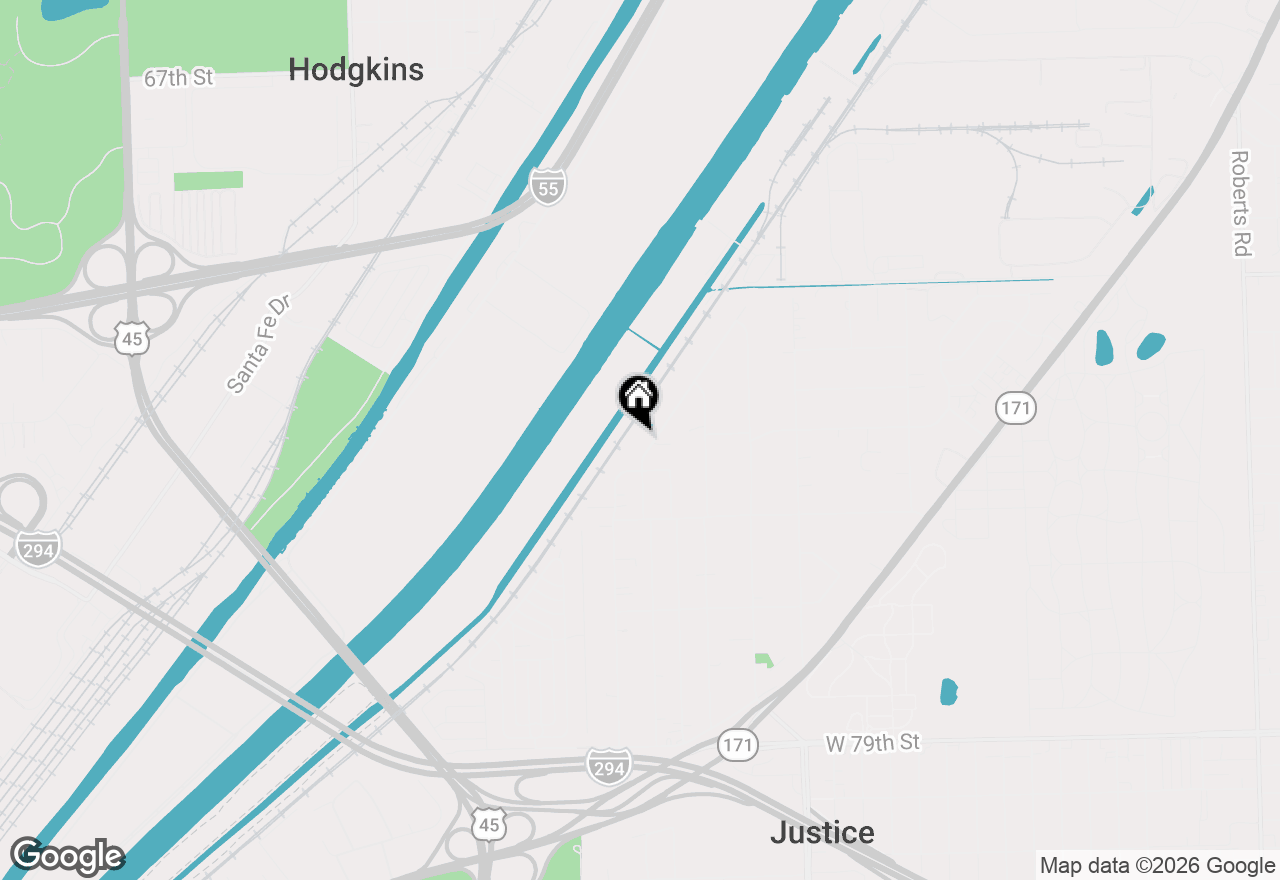 Map of 20 Ottawa Court, Justice, IL 60458