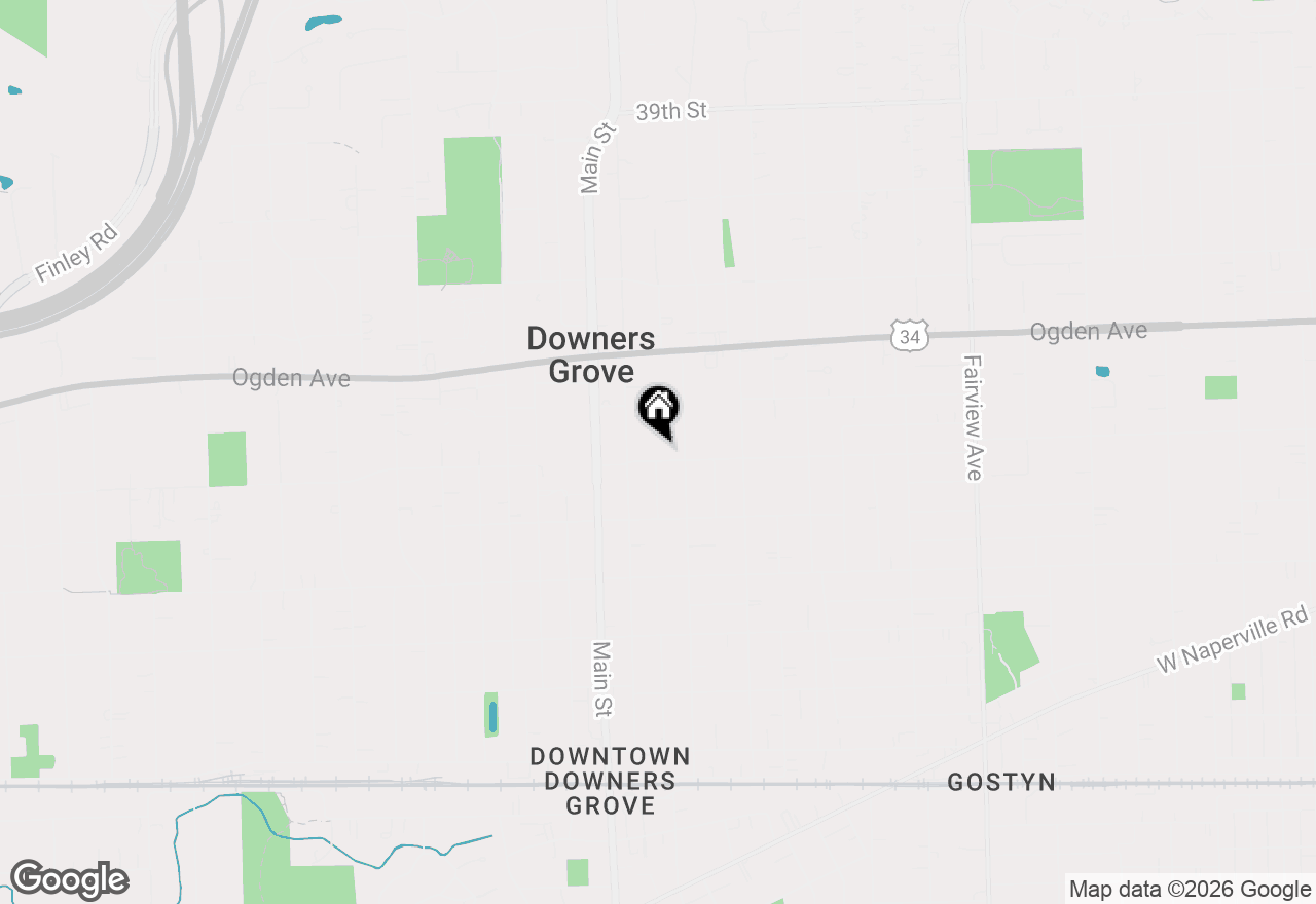 Map of 916 Grant Street, Downers Grove, IL 60515