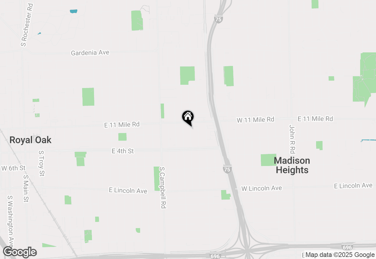 Map of 122 S Edgeworth Avenue, Royal Oak, MI 48067