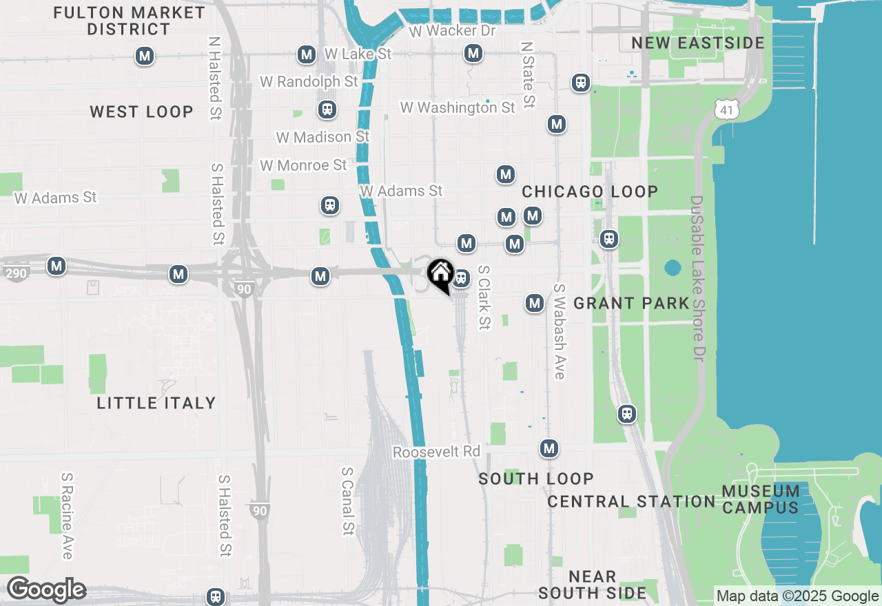 Map of 611 S Wells Street #1304, Chicago, IL 60607