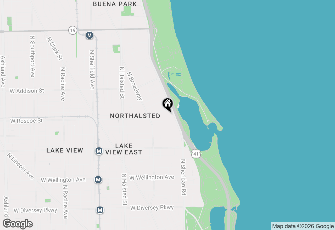 Map of 525 W Hawthorne Place #1401, Chicago, IL 60657