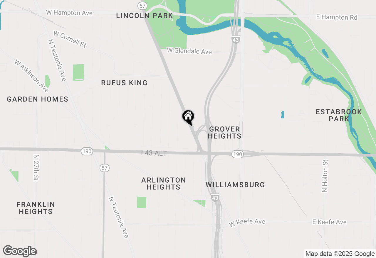 Map of 4117 N Green Bay Ave, Milwaukee, WI 53209