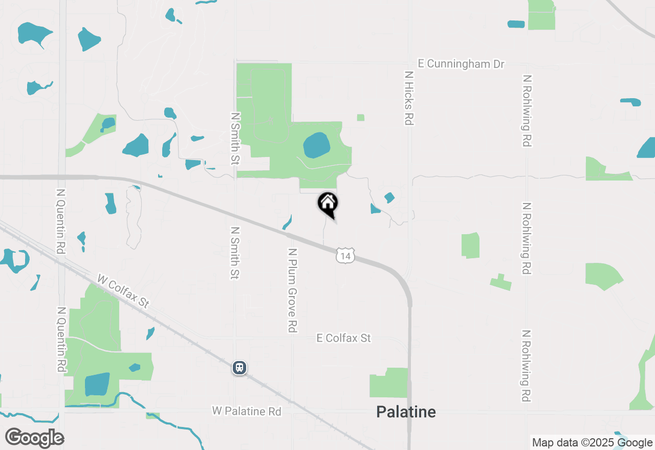 Map of 623 N Benton Street, Palatine, IL 60067