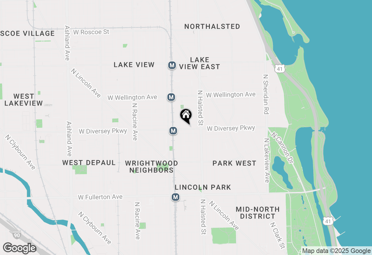 Map of 858 W Diversey Parkway #2E, Chicago, IL 60614