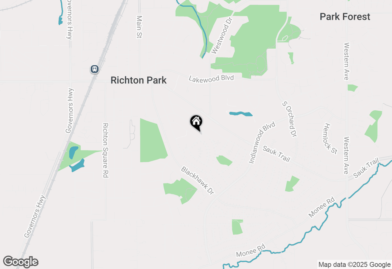 Map of 302 Mohawk Street, Park Forest, IL 60466