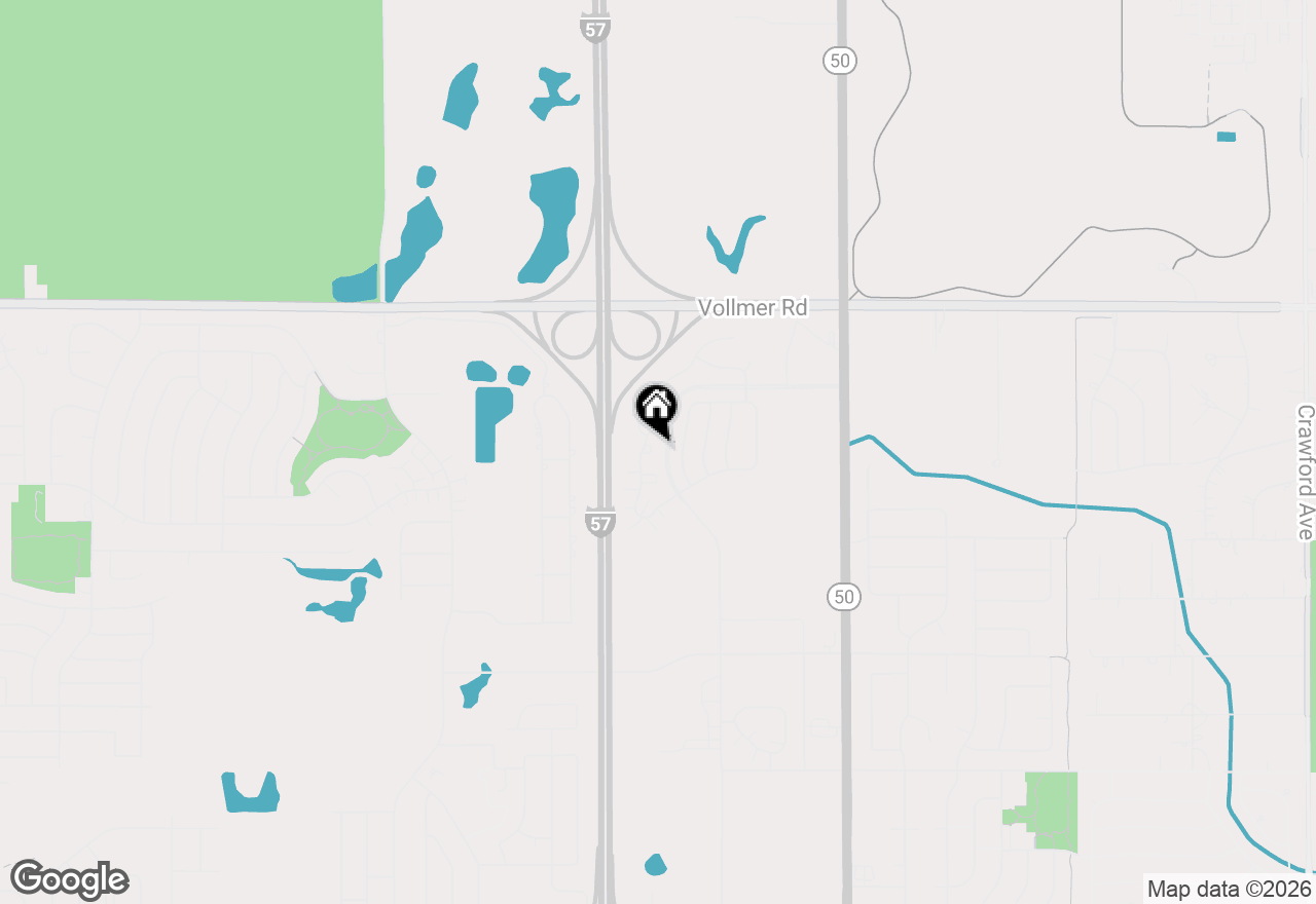 Map of (Address confidential), Matteson, Illinois 60443