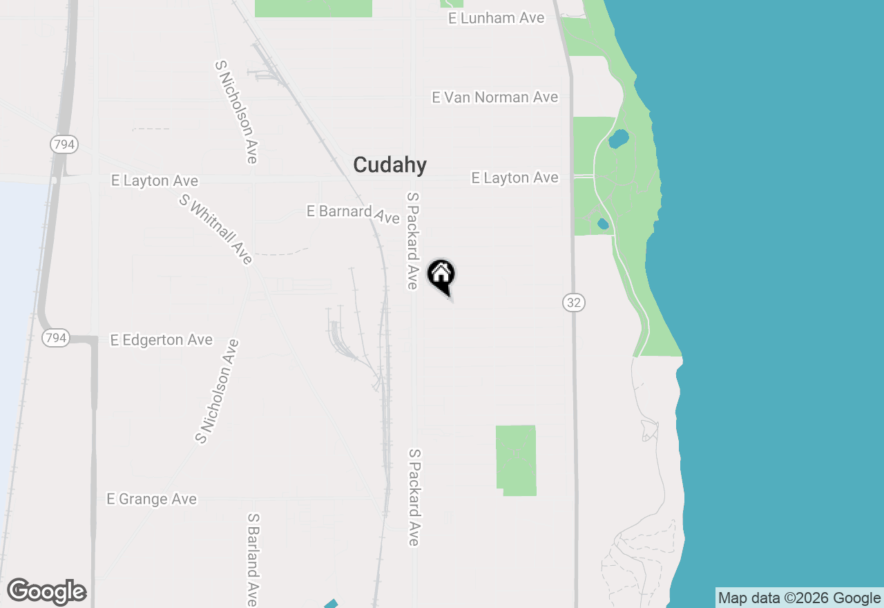 Map of 3655 E Holmes Ave, Cudahy, WI 53110