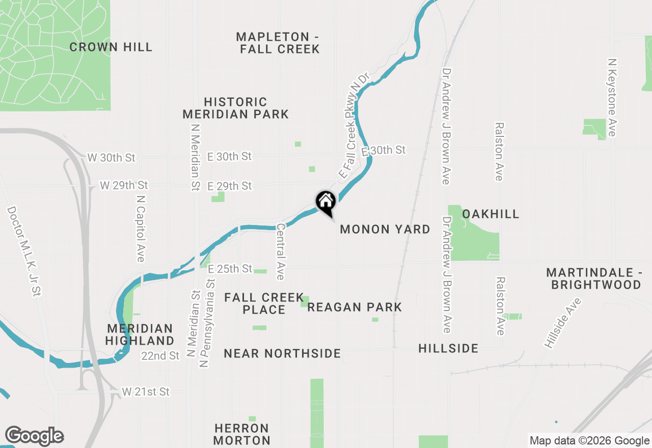 Map of 2716 Sutherland Avenue, Indianapolis, IN 46205