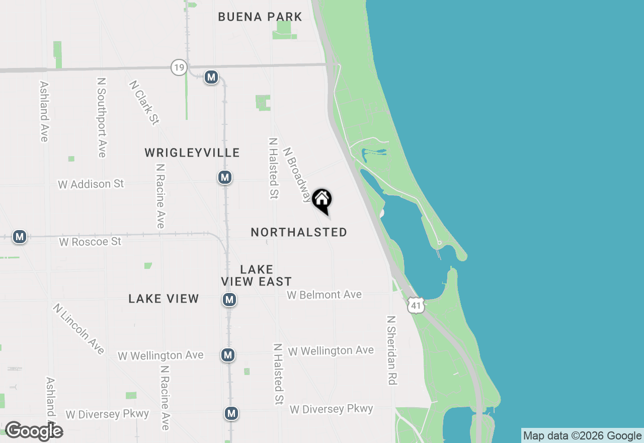 Map of 3443 N Broadway St #2S, Chicago, IL 60657