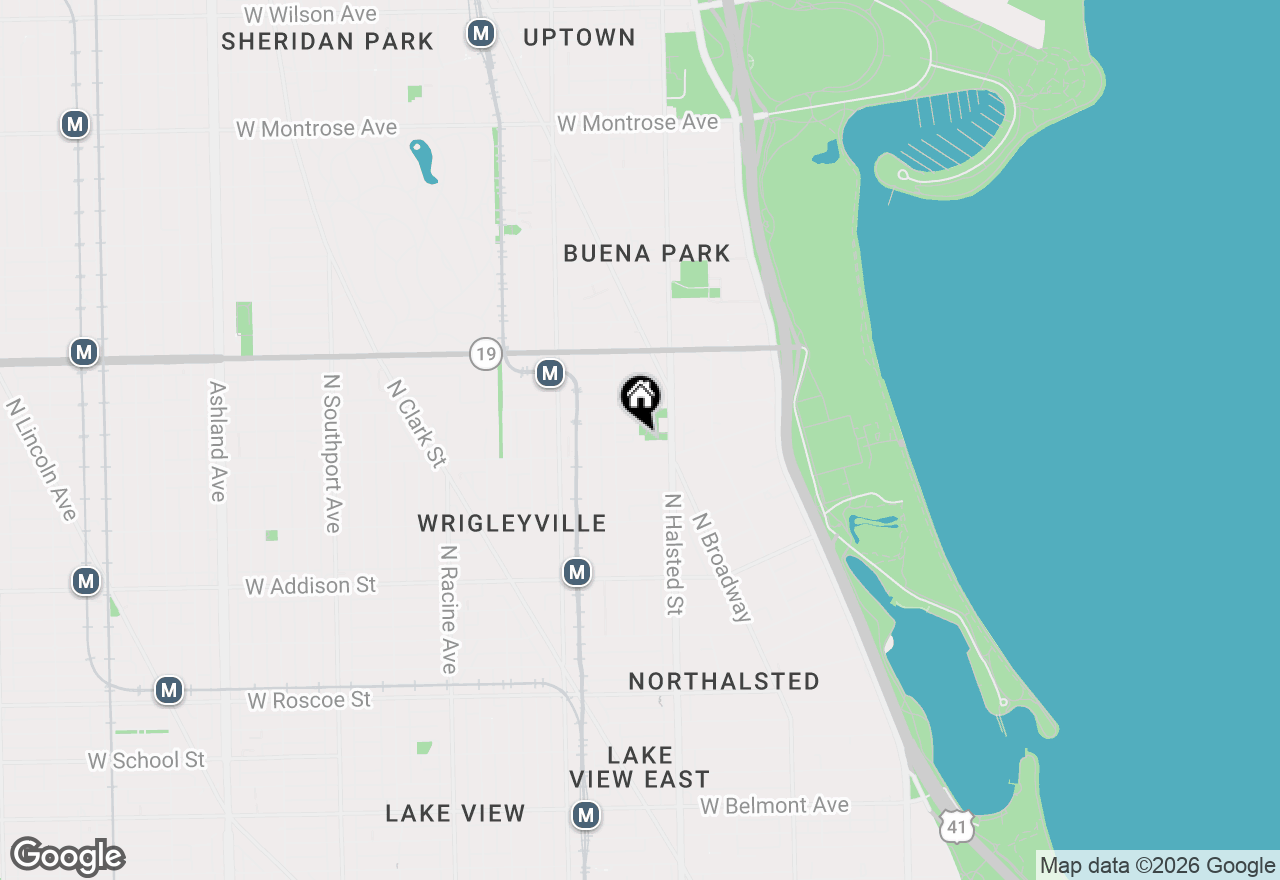 Map of 828 W Grace Street #607, Chicago, IL 60613