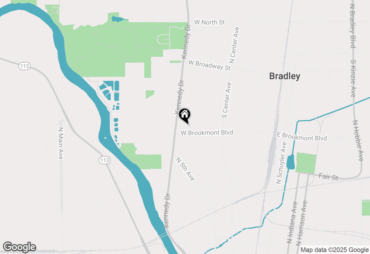 Map of 1352 Cook Boulevard, Bradley, IL 60915