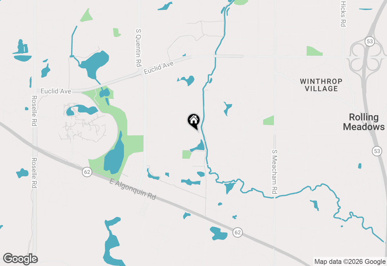 Map of 2801 Mill Creek Lane, Rolling Meadows, IL 60008