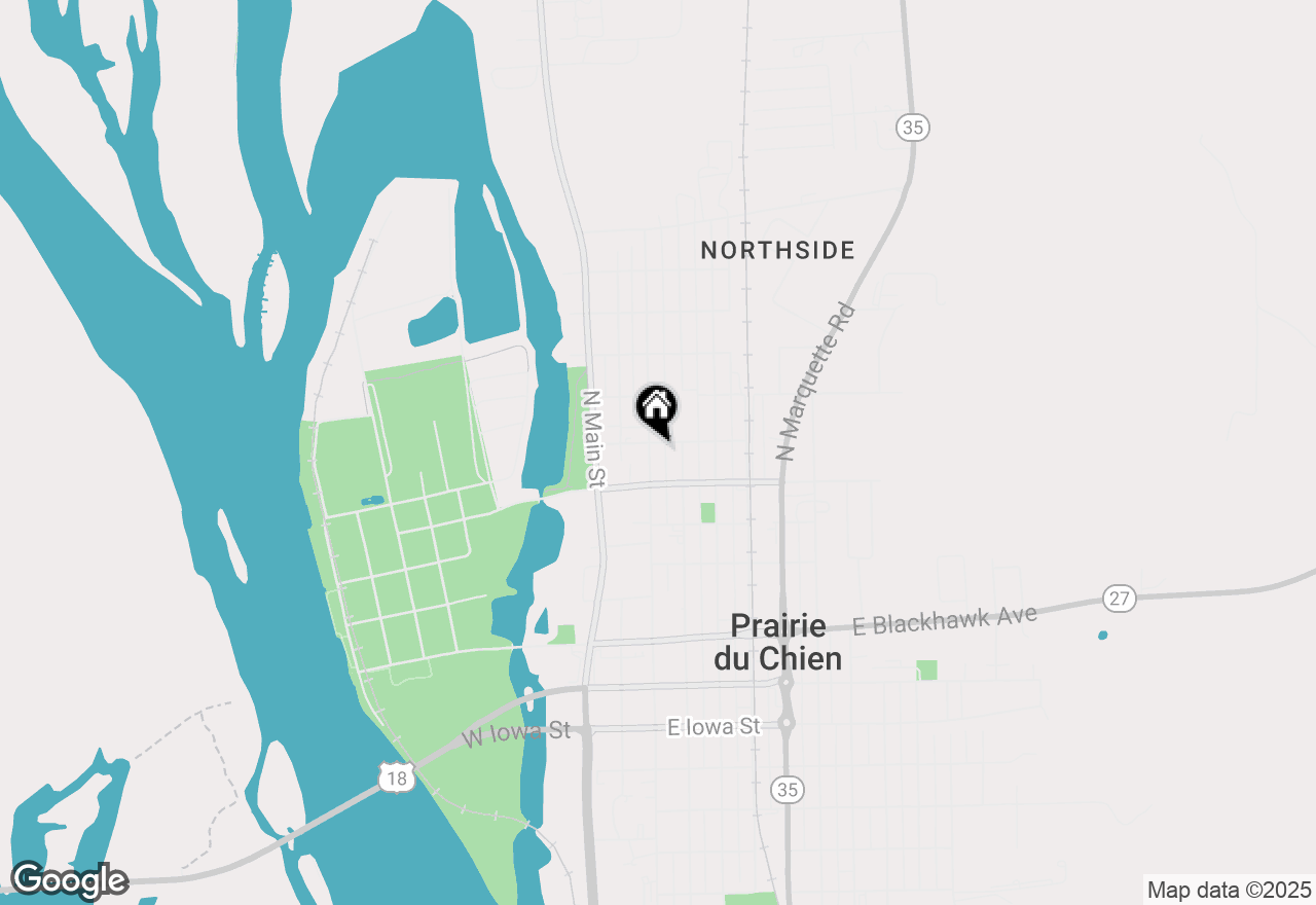 Map of 424 N Beaumont Road, Prairie Du Chien, WI 53821
