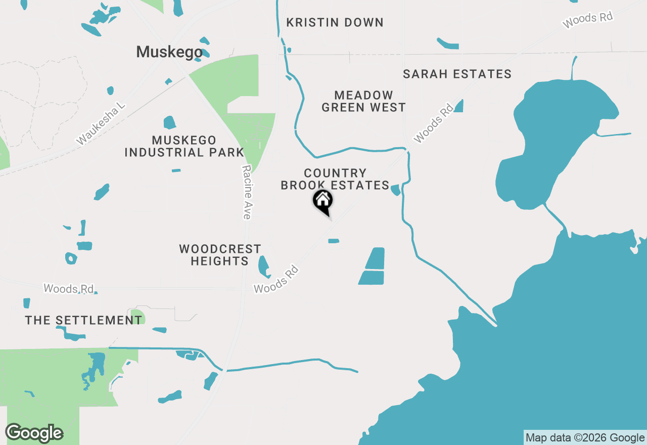 Map of S84W17698 Woods Rd, Muskego, WI 53150