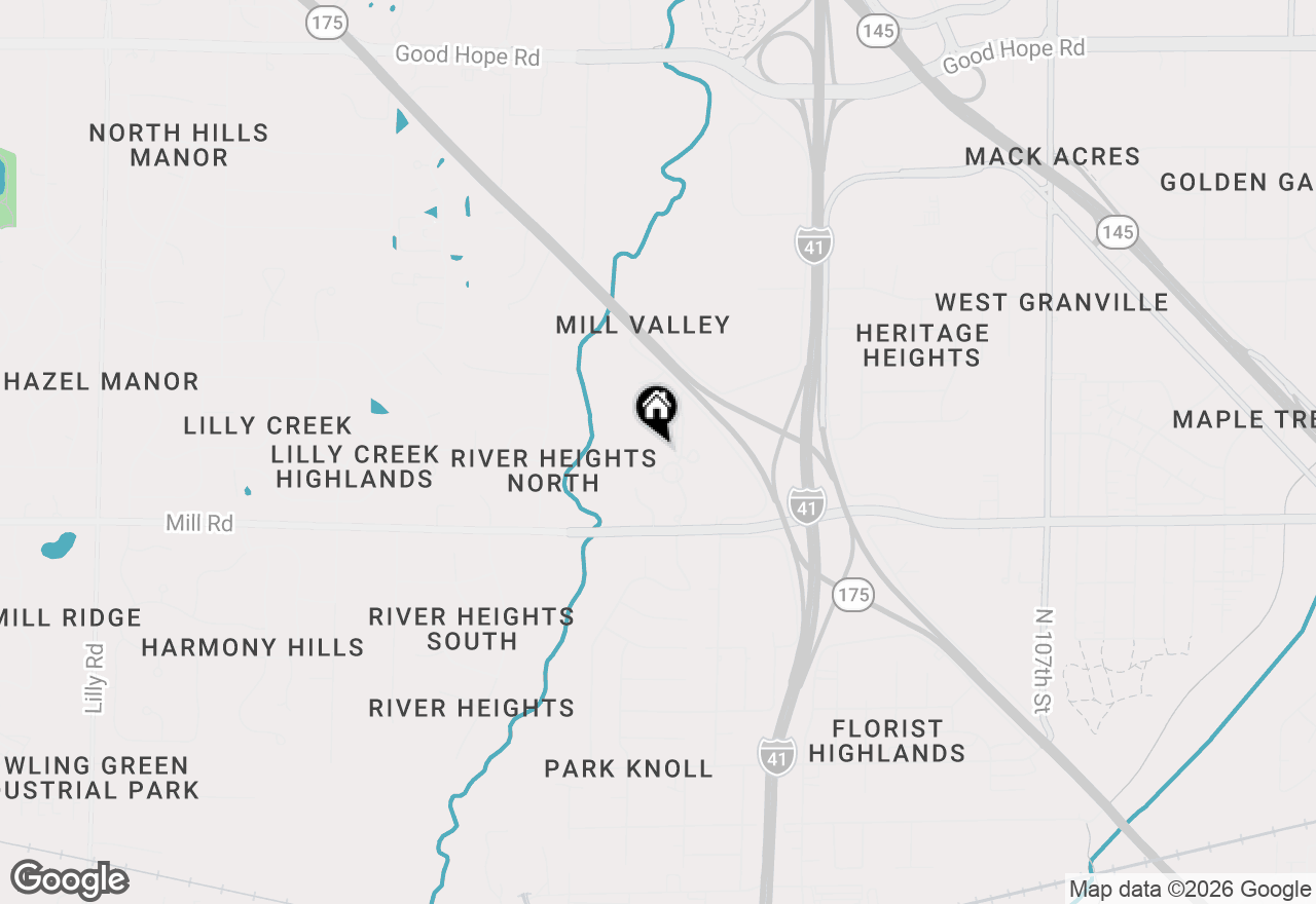 Map of 11936 W Mill Rd #2, Milwaukee, WI 53225