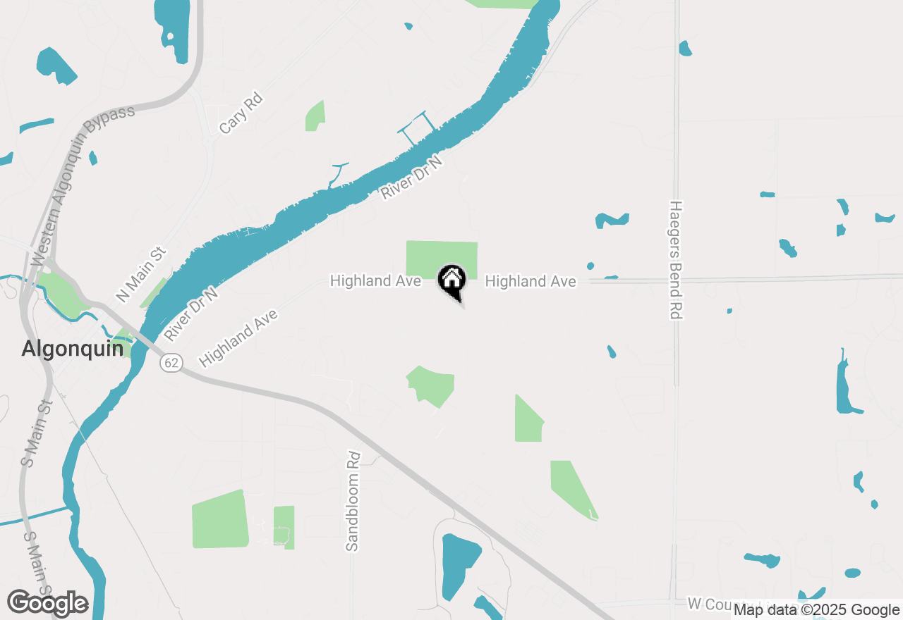 Map of 605 Claymont Court, Algonquin, IL 60102