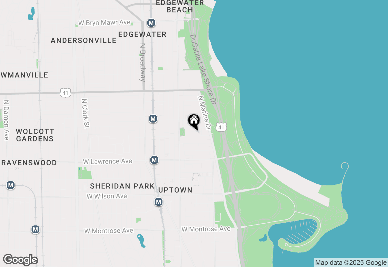 Map of 900 W Ainslie Street #F, Chicago, IL 60640