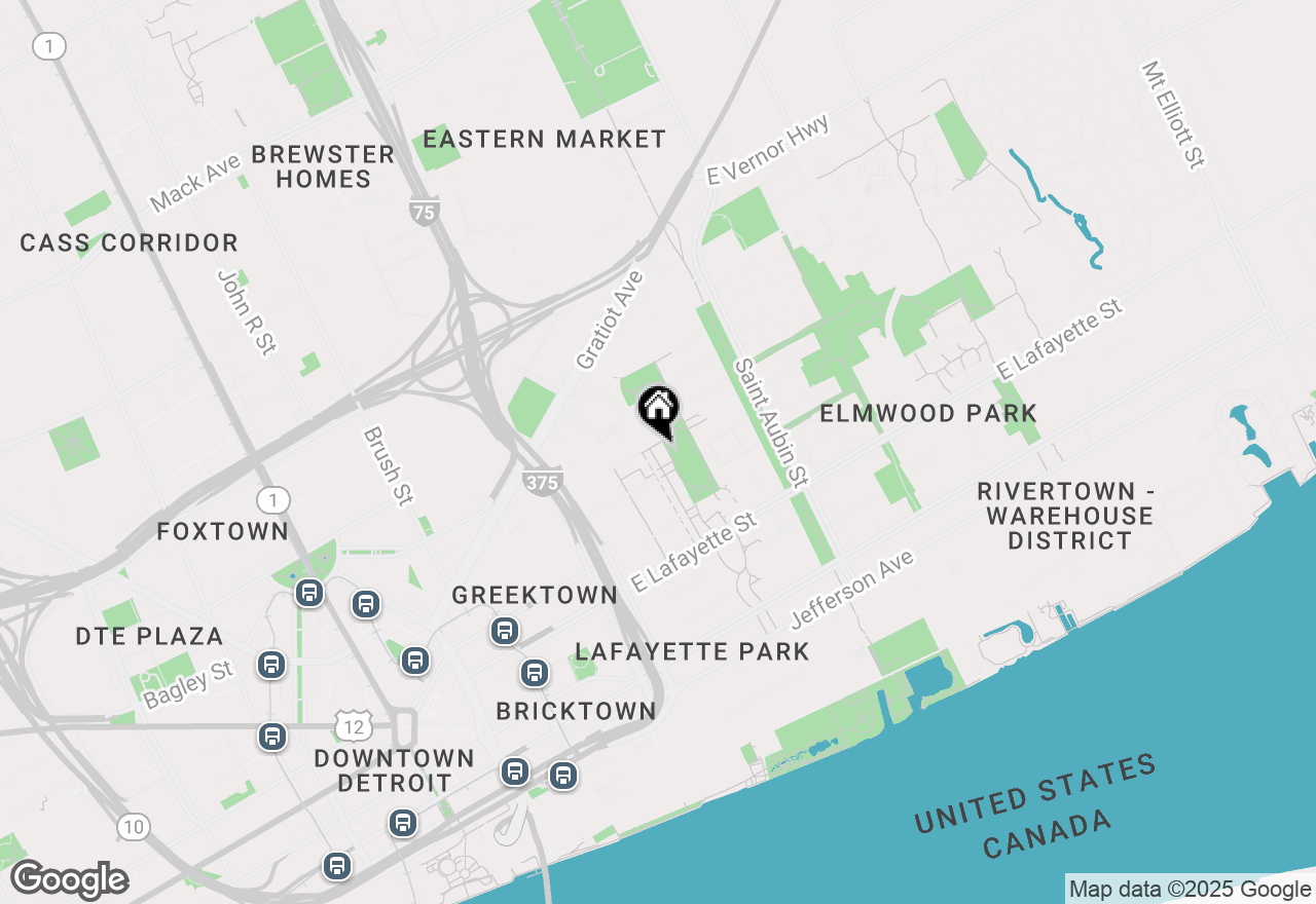 Map of 1401 Nicolet Place, Detroit, MI 48207