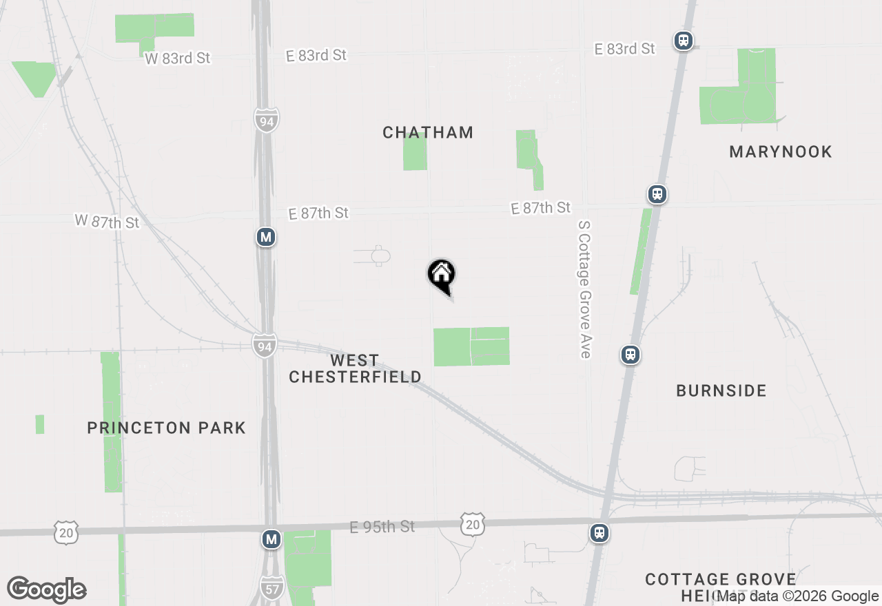 Map of 412 E 89th Place, Chicago, IL 60619