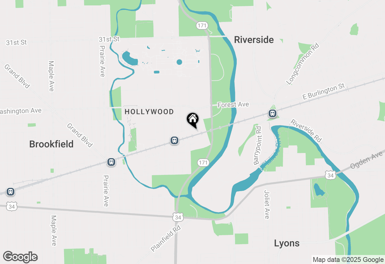 Map of 203 W Burlington Street, Riverside, IL 60546