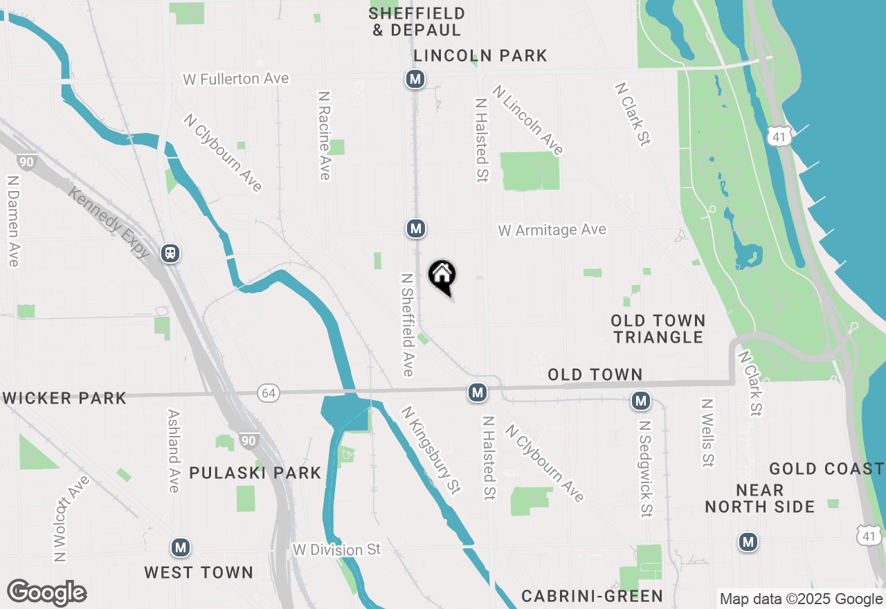 Map of 1832 N Fremont Street #2, Chicago, IL 60614