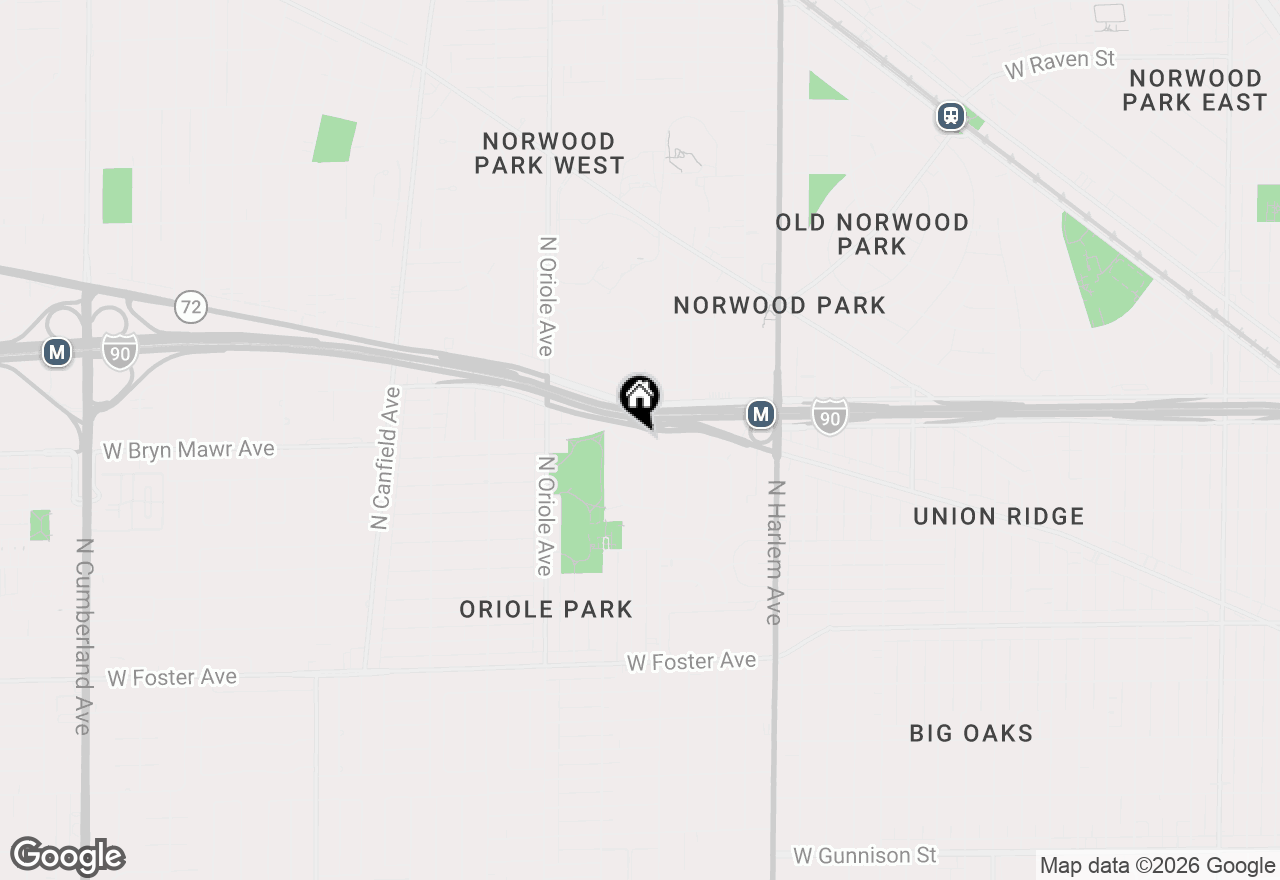 Map of 7432 W Gregory Street, Chicago, IL 60656