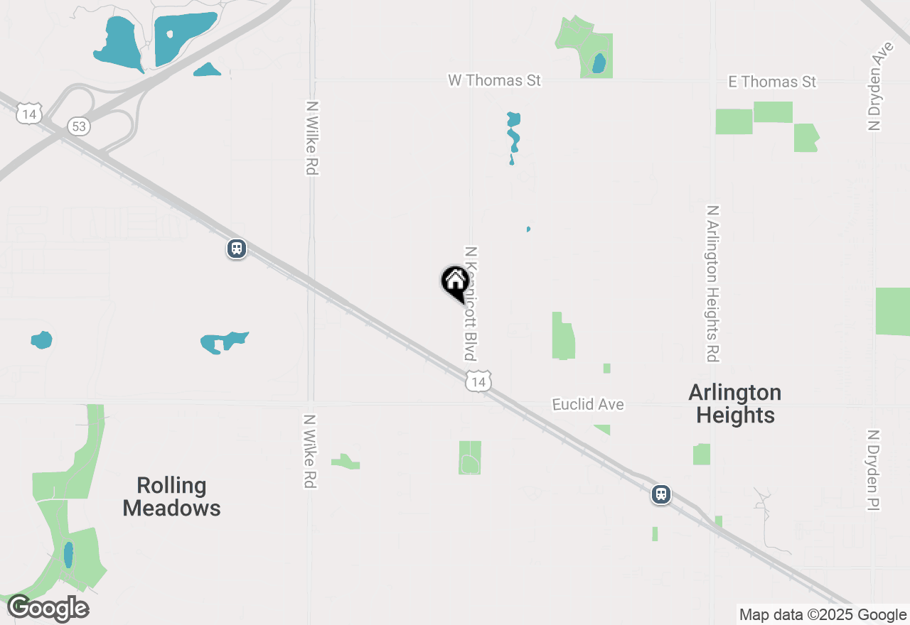 Map of 821 N Patton Avenue, Arlington Heights, IL 60004