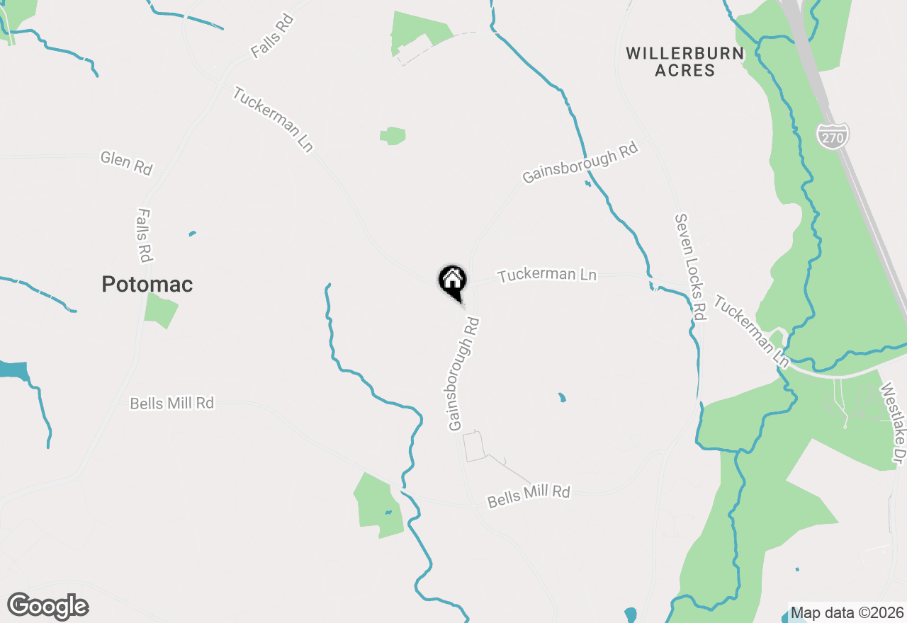 Map of 8416 Fox Run, Potomac, MD 20854