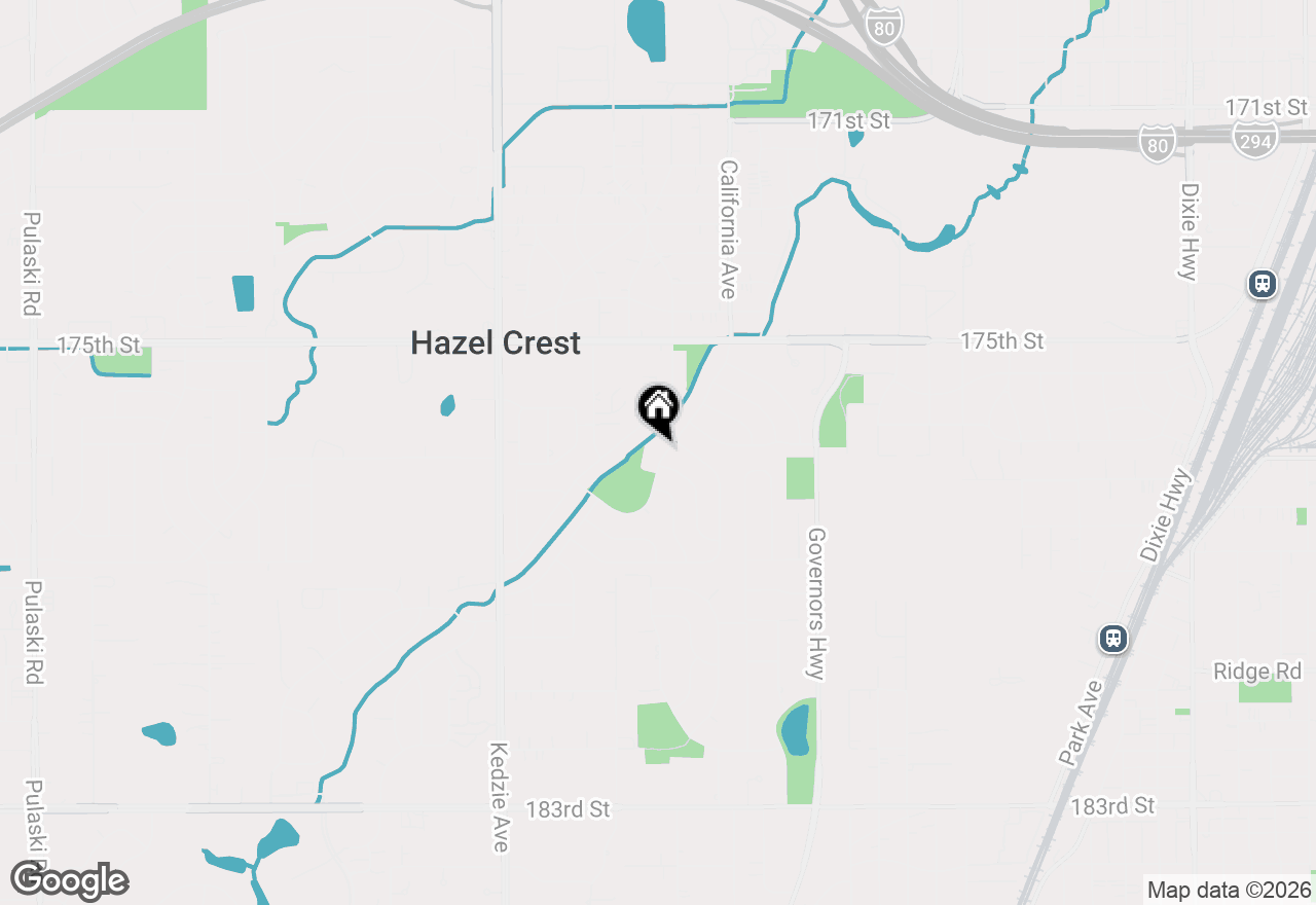 Map of 17622 Oakwood Drive, Hazel Crest, IL 60429