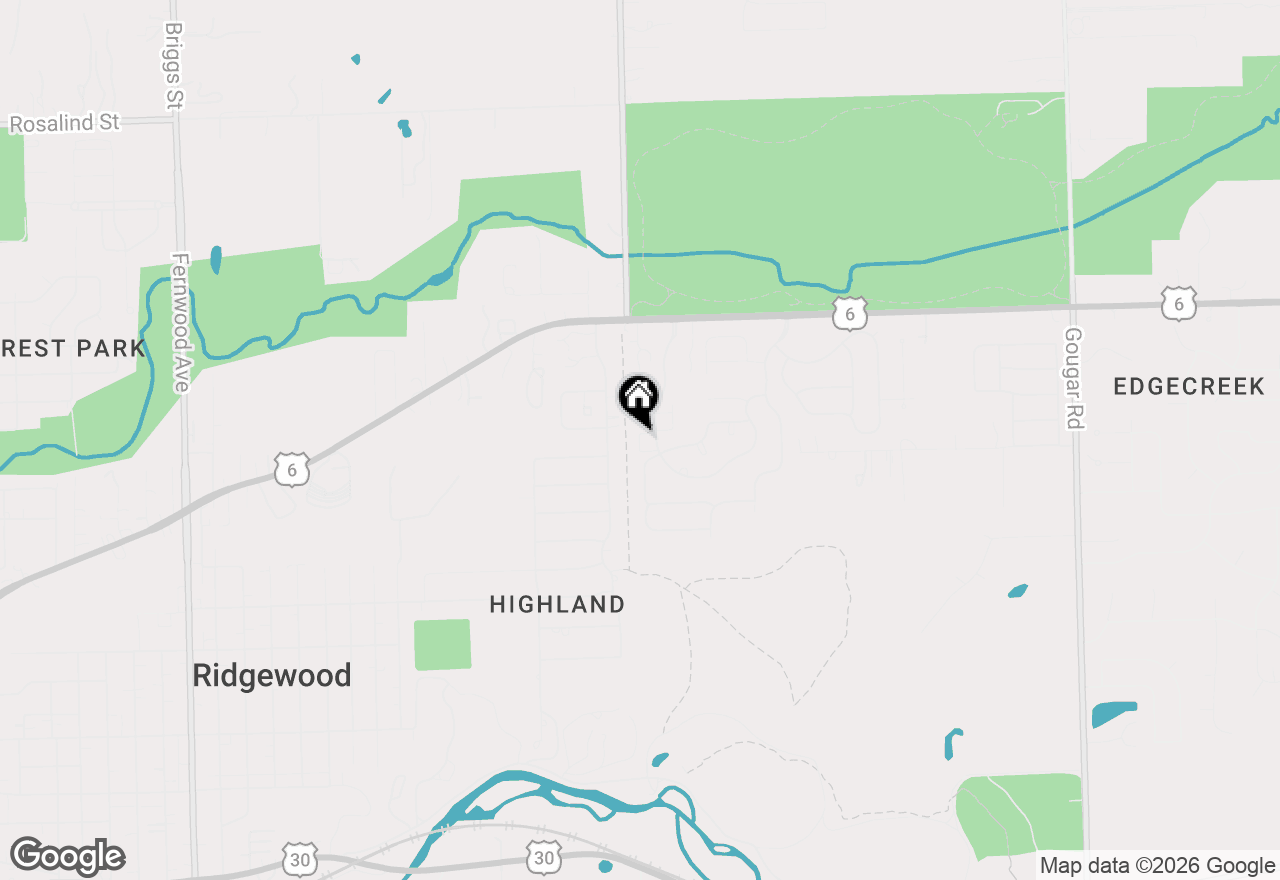 Map of 1013 Brush Hill Circle, Joliet, IL 60432