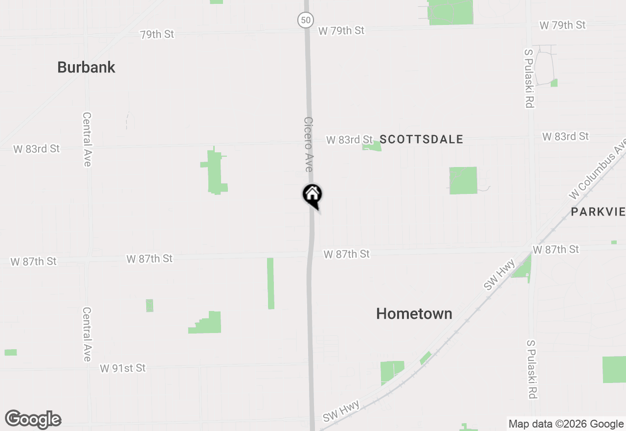 Map of 8541 S Cicero Avenue, Chicago, IL 60459