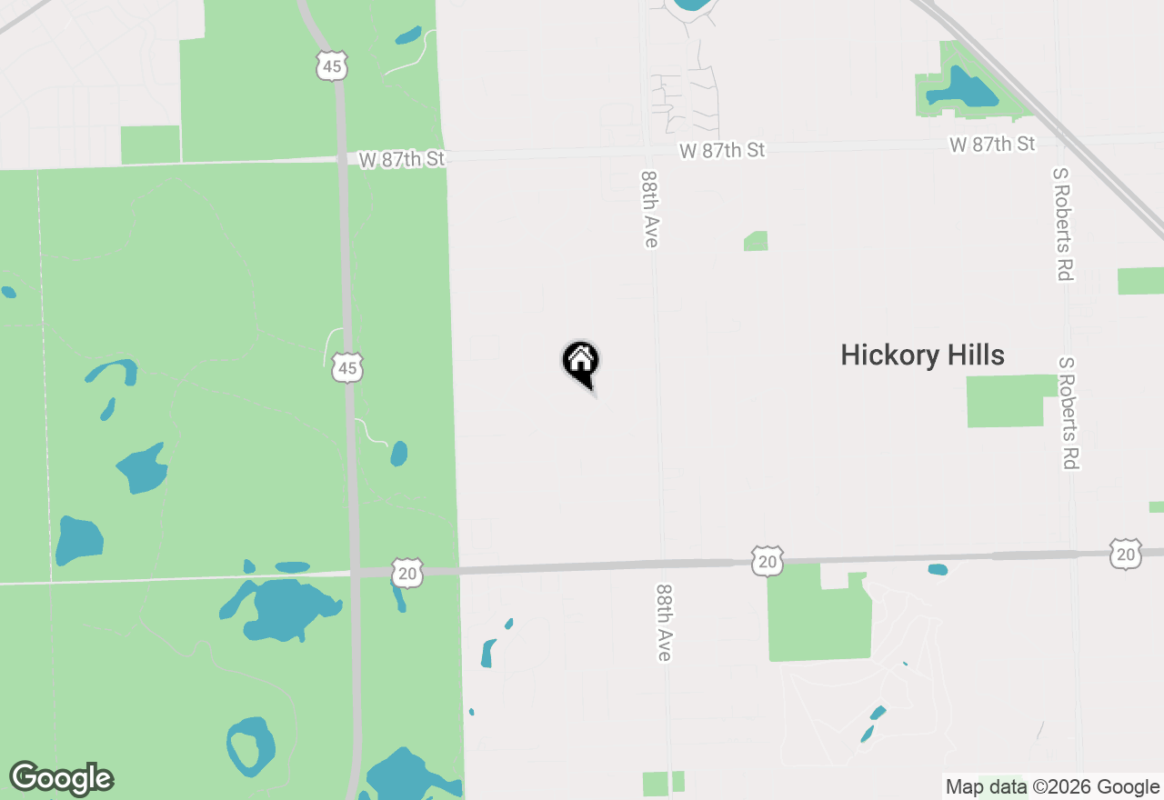 Map of 8931 Sandra Lane, Hickory Hills, IL 60457