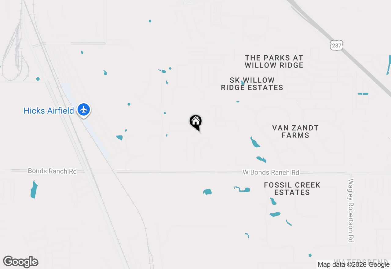 Map of 11216 Abbotsbury Road, Fort Worth, TX 76052
