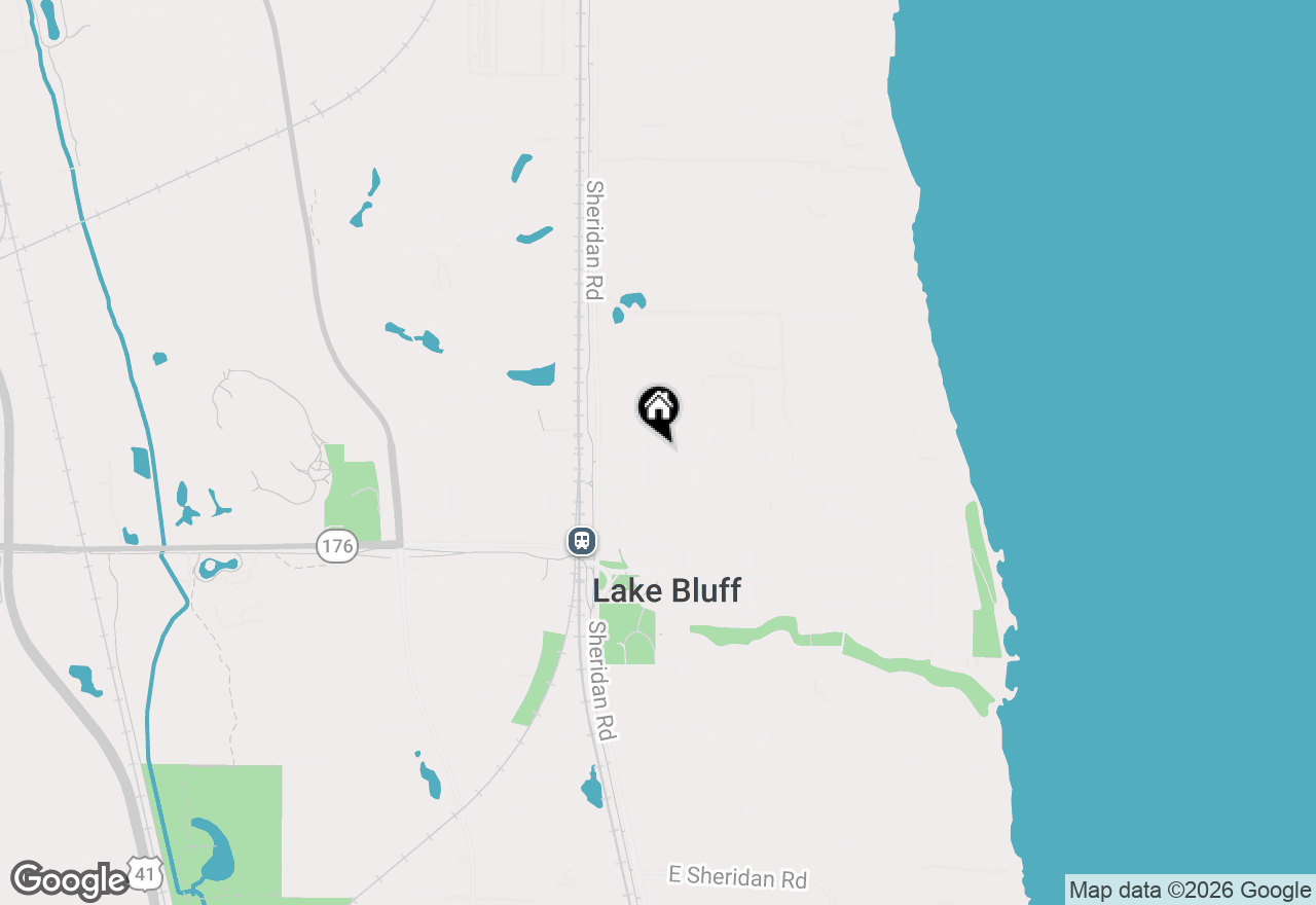 Map of 26 E Woodland Road, Lake Bluff, IL 60044