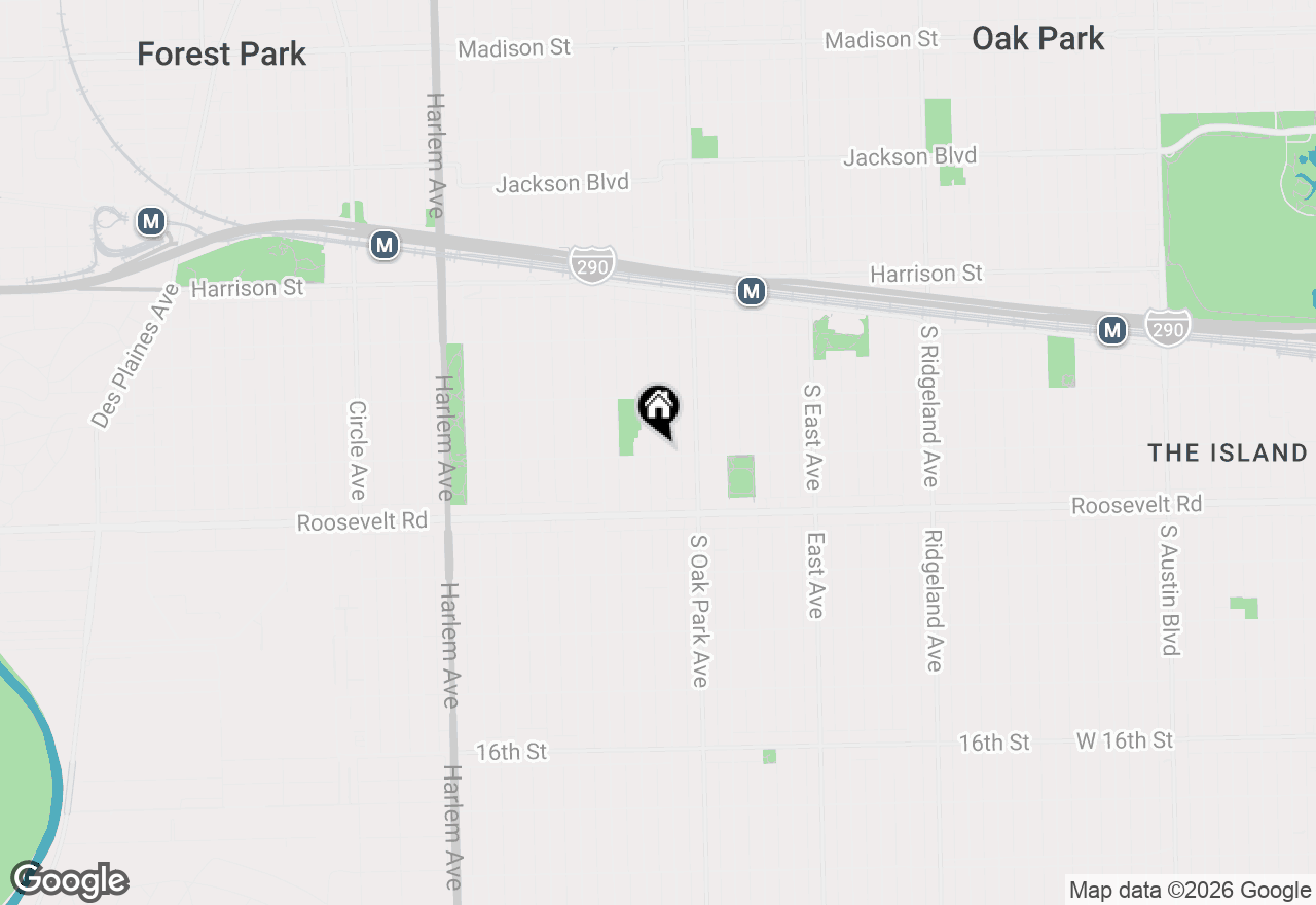 Map of 1147 S Grove Avenue, Oak Park, IL 60304