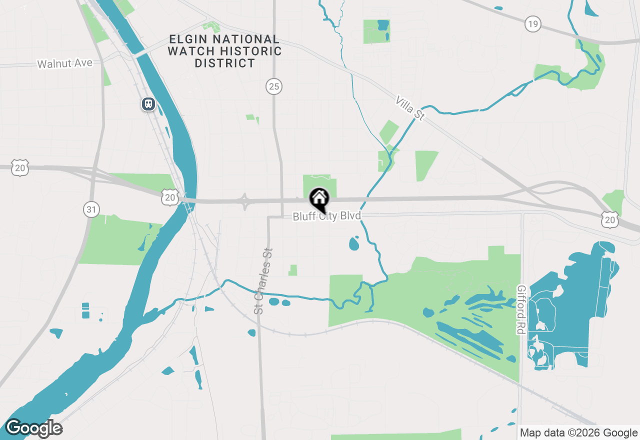 Map of 711 Bluff City Boulevard, Elgin, IL 60120