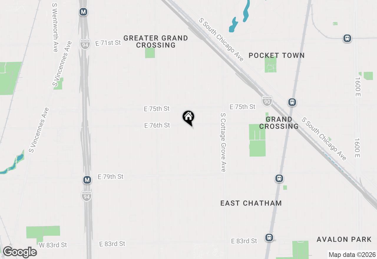 Map of 7614 S Saint Lawrence Avenue, Chicago, IL 60619